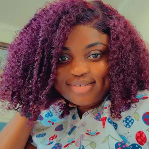 Shopper in Black Cherry 20 inch finger curls