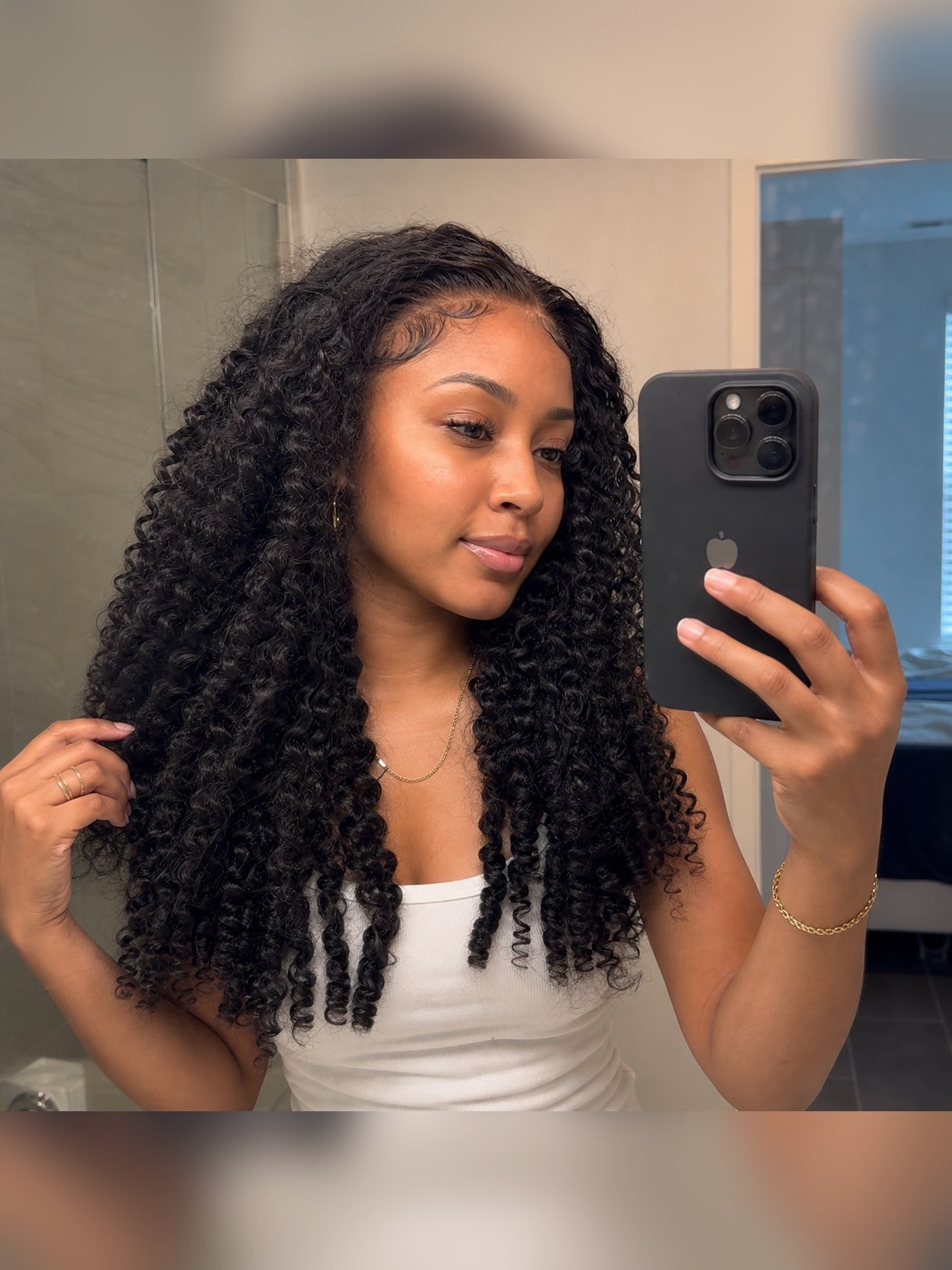 Burmese Curly Crochet Human Hair for Miracle Knots & Boho Braids - Pre-Separated 1B Natural Black customer photo
