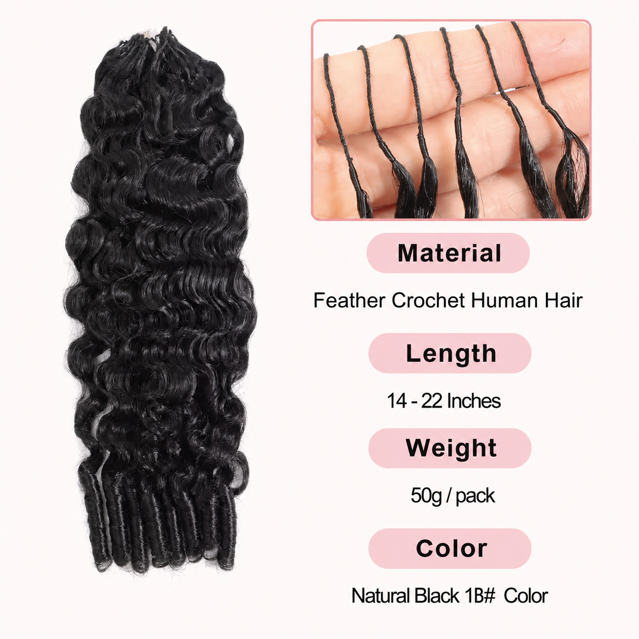 Burmese Curly human hair product texture detail