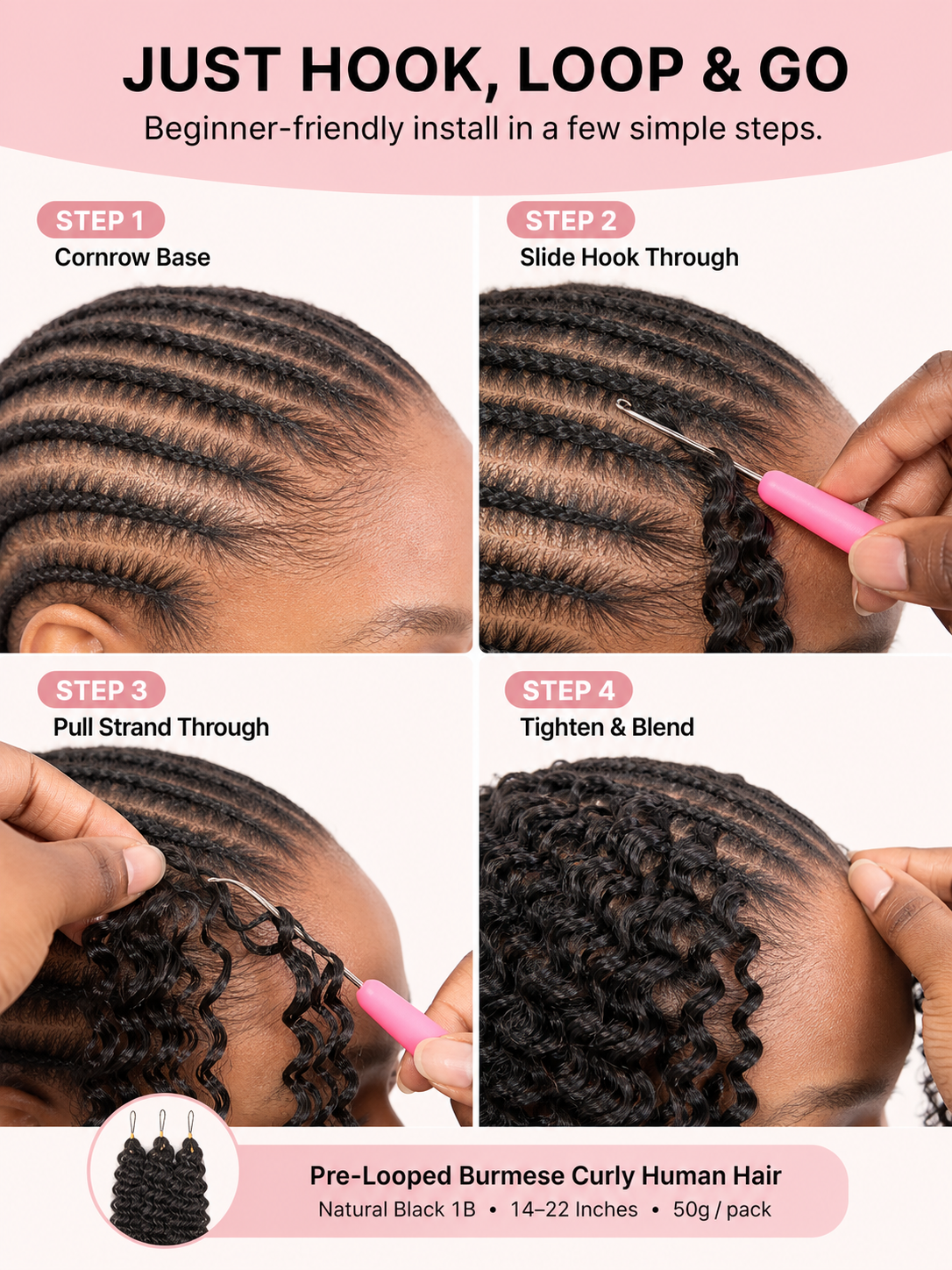 Curlovi Burmese Curly four-step installation guide